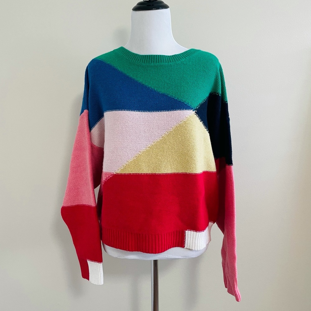 Joie Multicolor Geometric Sweater